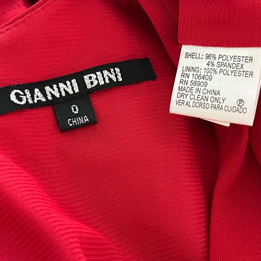 GIANNI BINI RED BELTED DRESS SIZE US 0 - Picture 14 of 16
